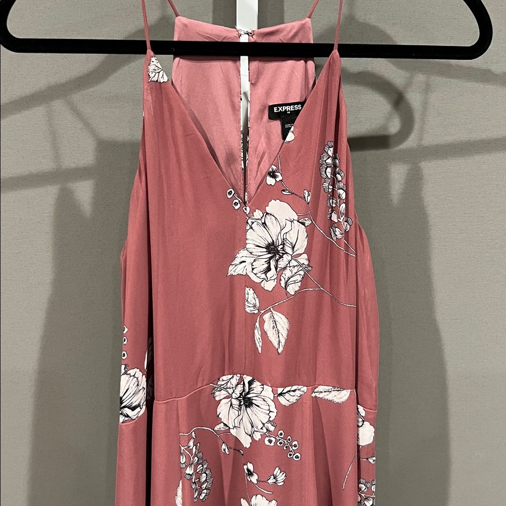 Express Mauve Floral Maxi Dress - Picture 3 of 5